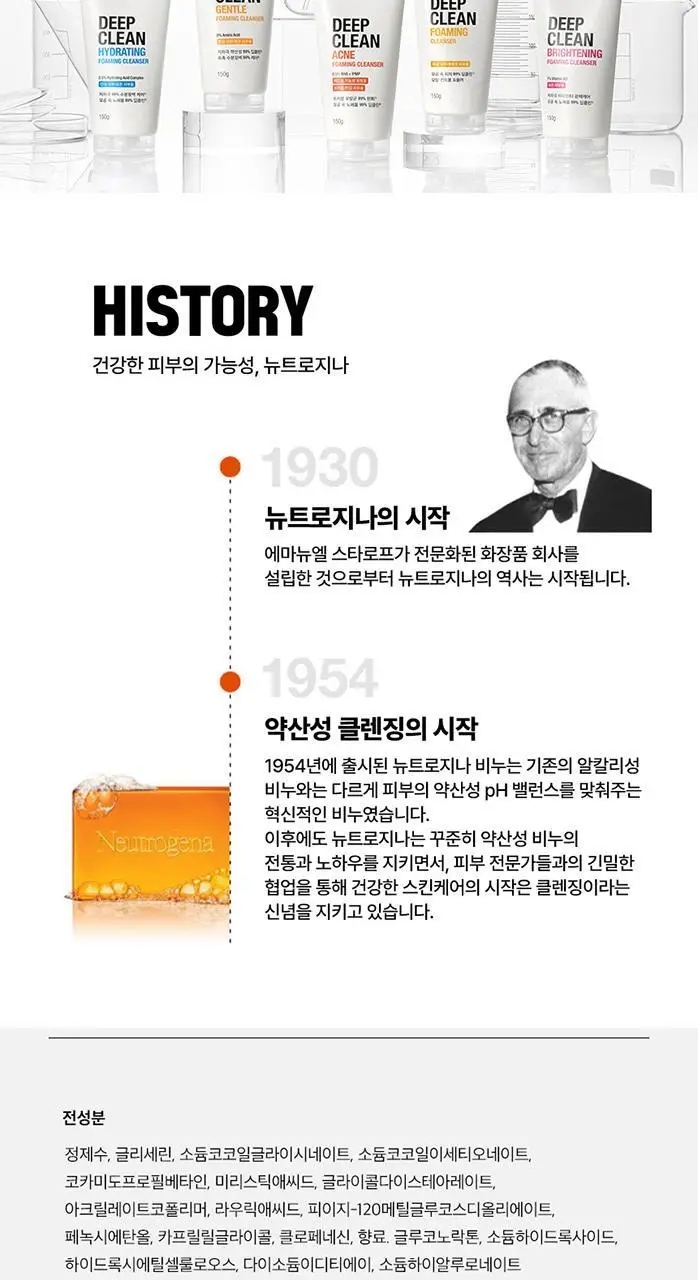 [히알루론/수분충전/온라인단독] 뉴트로지나 딥클린 하이드레이팅 포밍 클렌저 150g 상세페이지 19